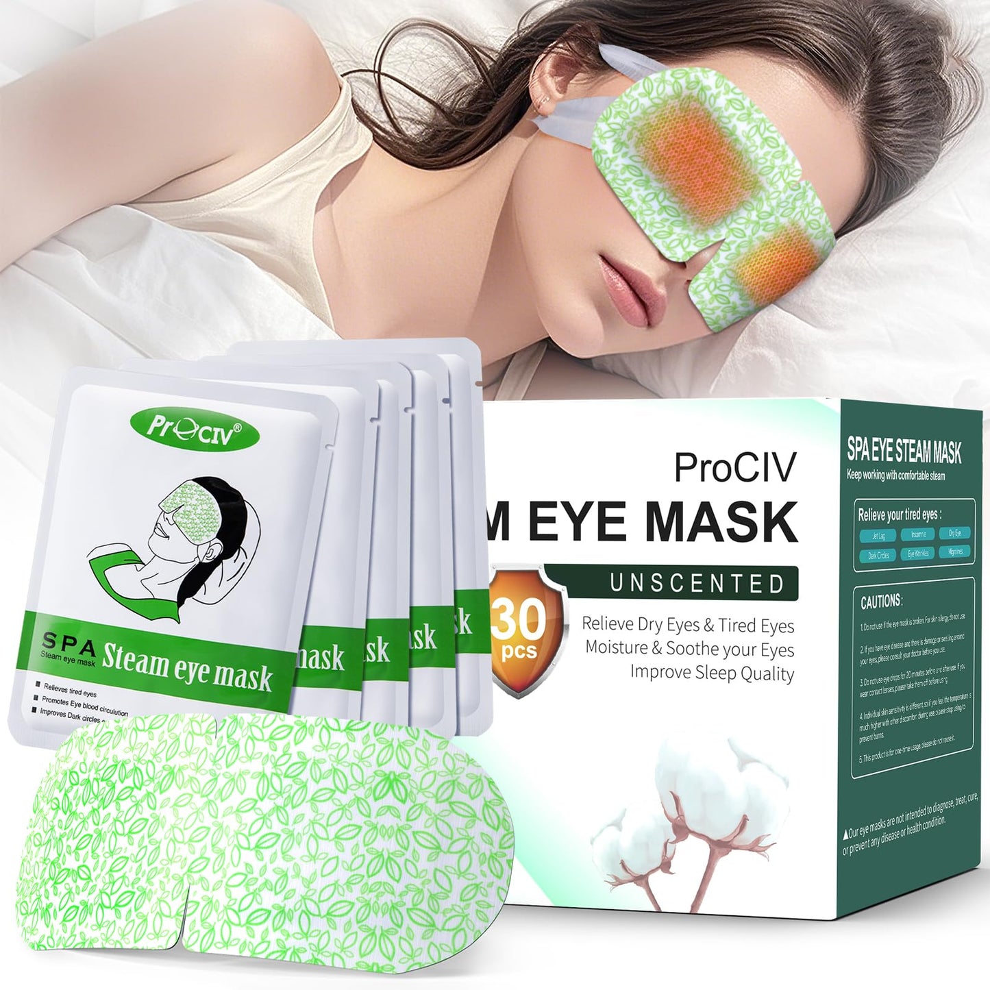 Auravyne Steam Eye Masks 30 Pack